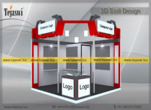 3 Meter x 3 Meter 2 Side Open Exhibition Stall