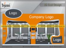 6 Meter x 3 Meter 1 Side Open Exhibition Stall Design