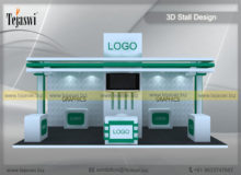 6 Meter x 4 Meter Exhibition Stand Design EC-643S-1, 24 Square Meter Exhibition Stand Design, Exhibition Stand Fabrication, Exhibition Stand Construction