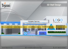 14 Meter x 6 Meter Exhibition Stall Design EC-1461S-2