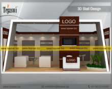 6 Meter x 3 Meter Exhibit Stand Design EC-631S-9